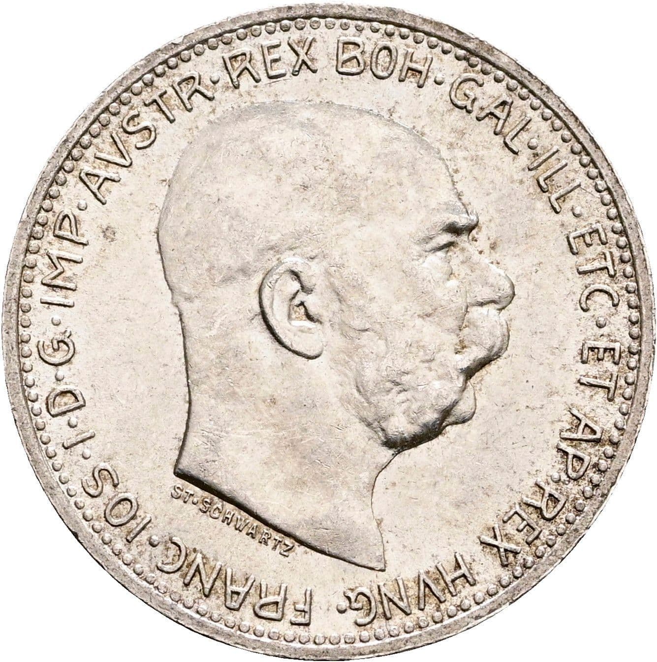 1 Krone Franz Joseph I. 1848-1916 1915 – Vorderseite