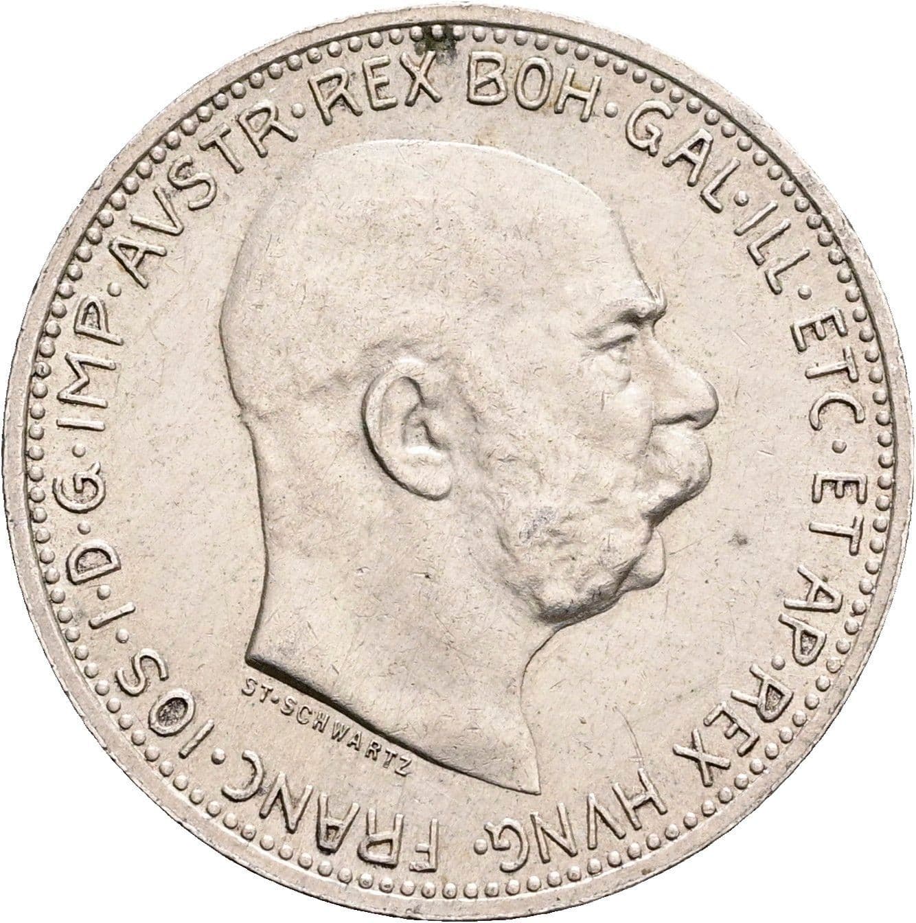 1 Krone Franz Joseph I. 1848-1916 1915 – Vorderseite