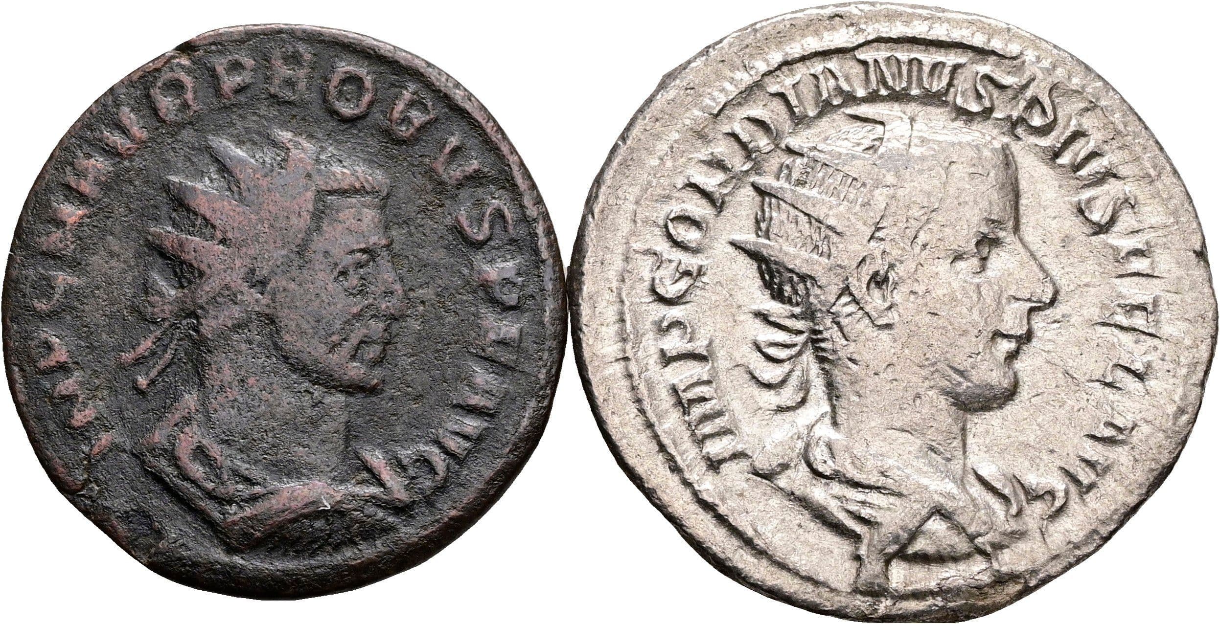 Lot 2 Stück Antoniniane – Vorderseite