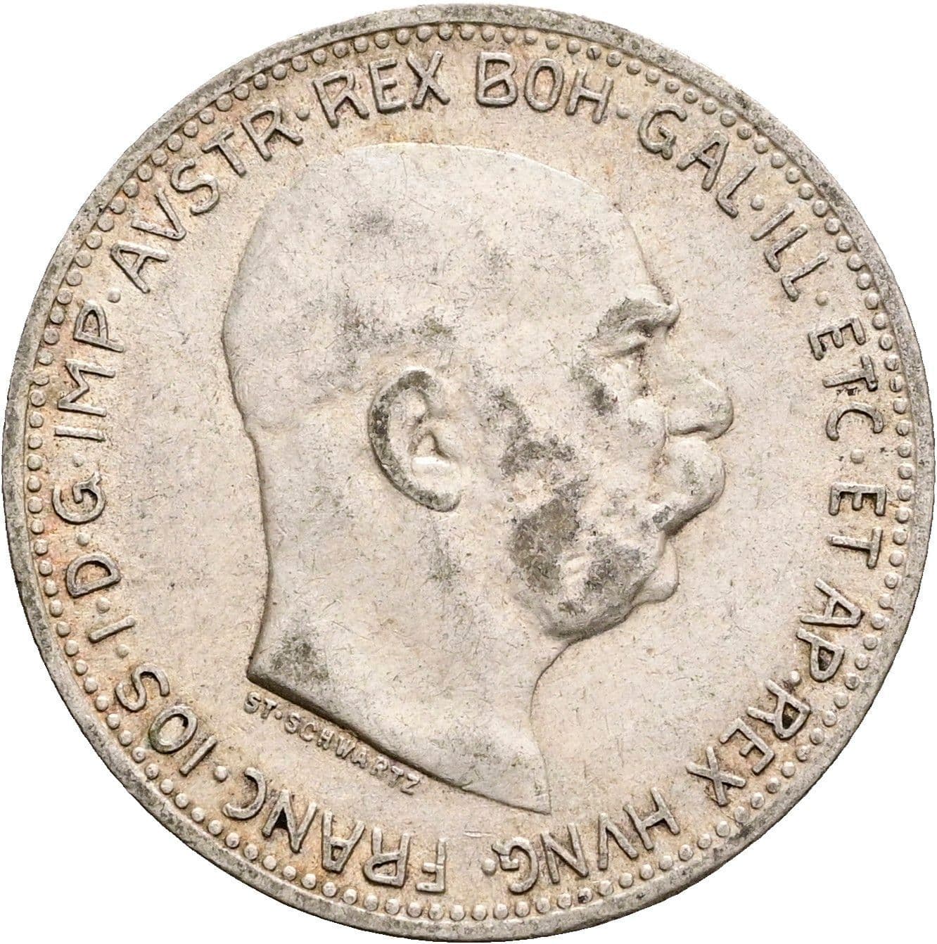 1 Krone Franz Joseph I. 1848-1916 1915 – Vorderseite