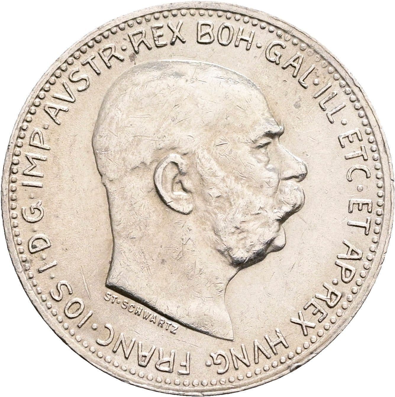 1 Krone Franz Joseph I. 1848-1916 1915 – Vorderseite