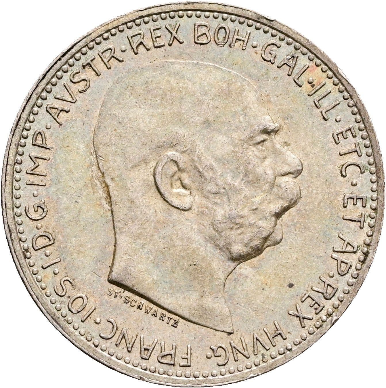 1 Krone Franz Joseph I. 1848-1916 1915 – Vorderseite