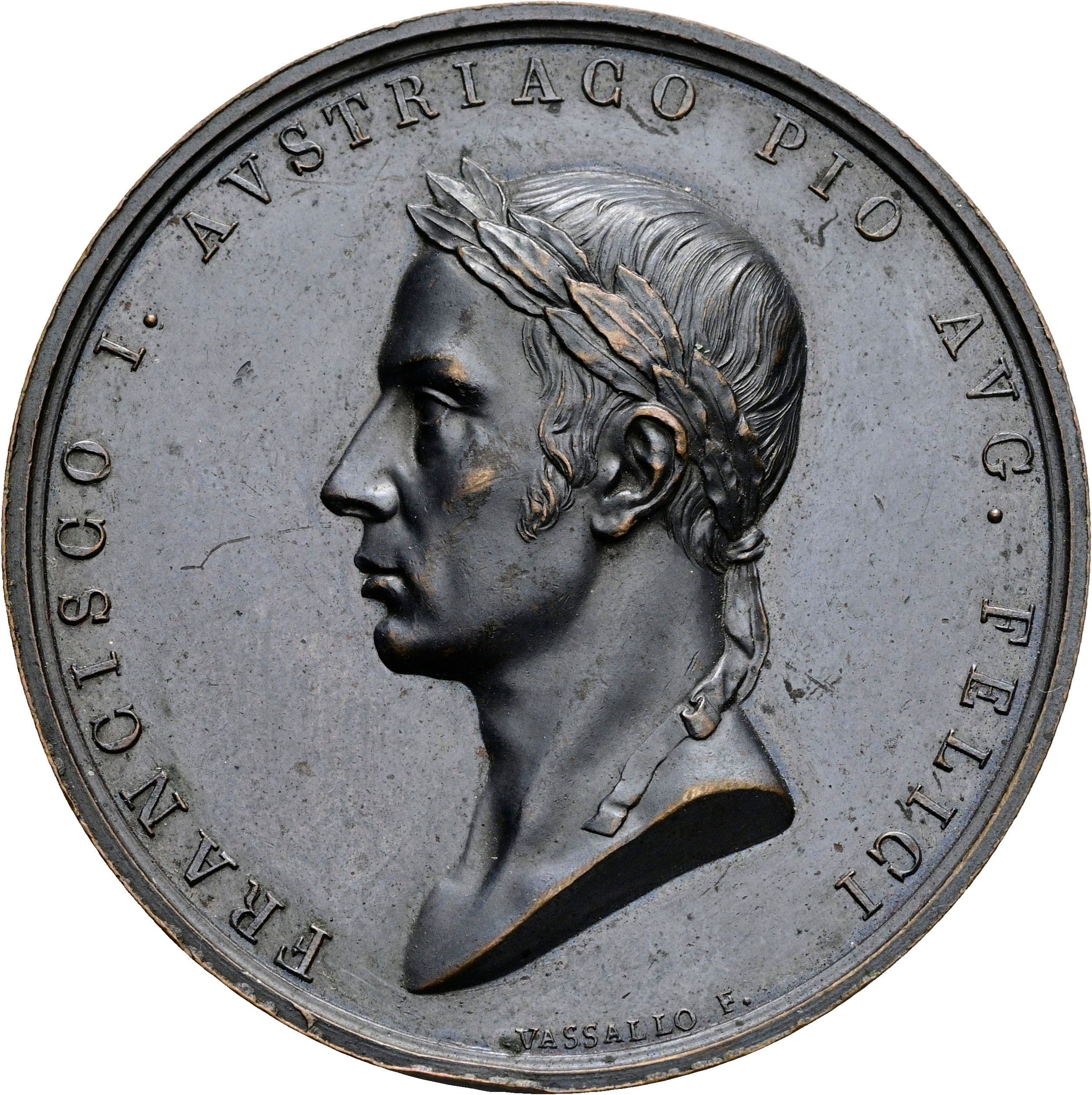 Bronzemedaille Franz II. (I.) 1792-1835 1815 – Vorderseite