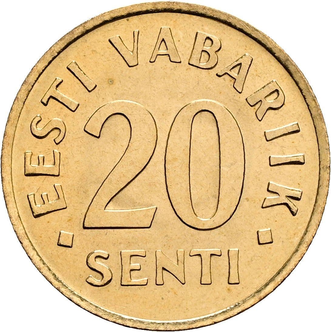 20 Senti 1992 – Vorderseite