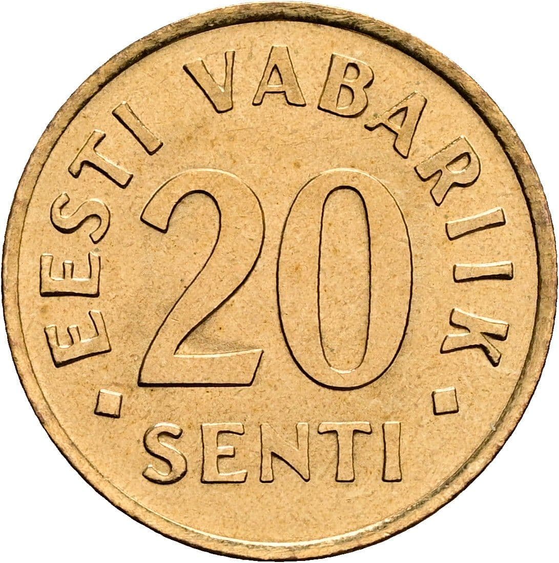 20 Senti 1992 – Vorderseite