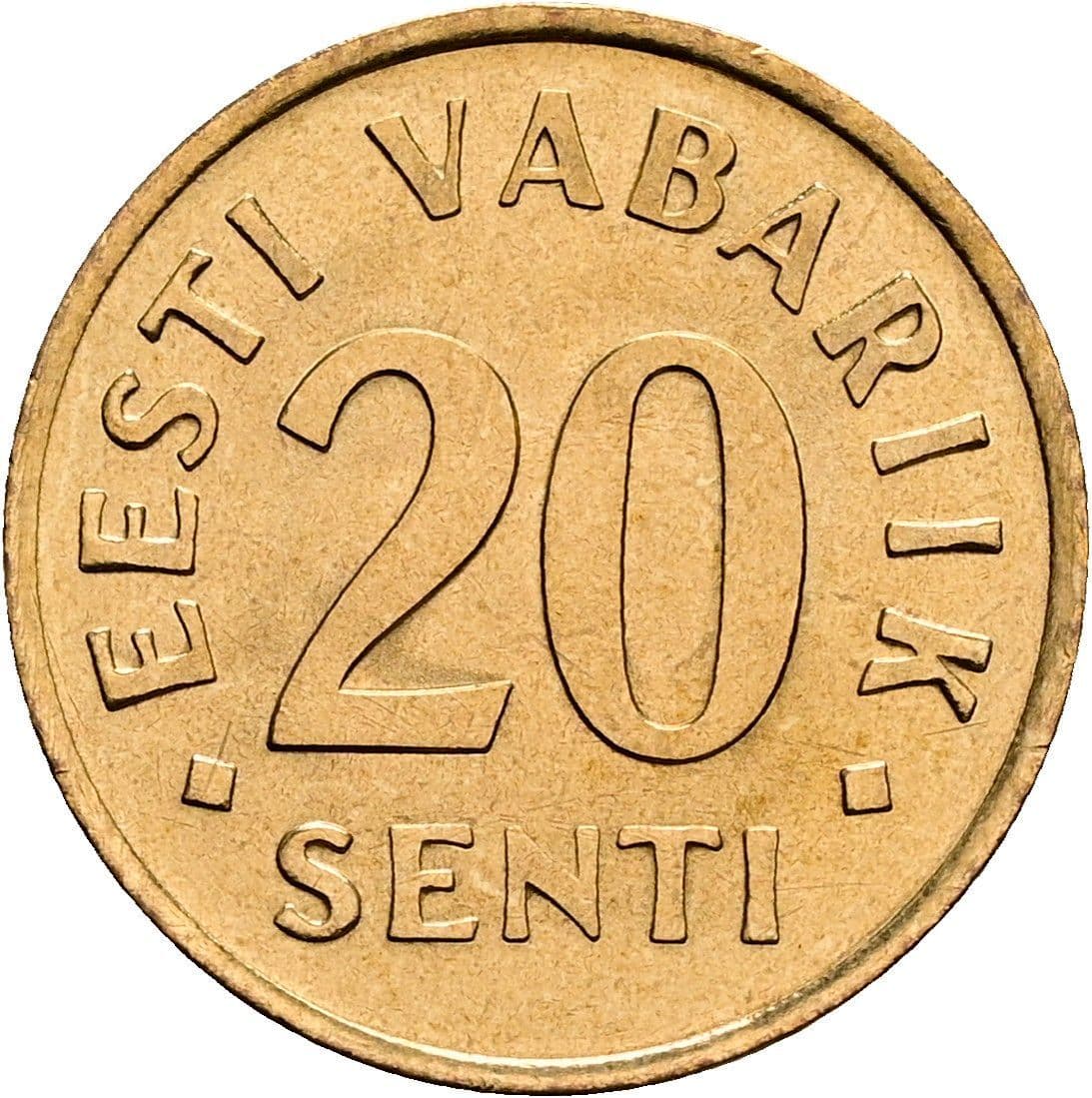 20 Senti 1992 – Vorderseite