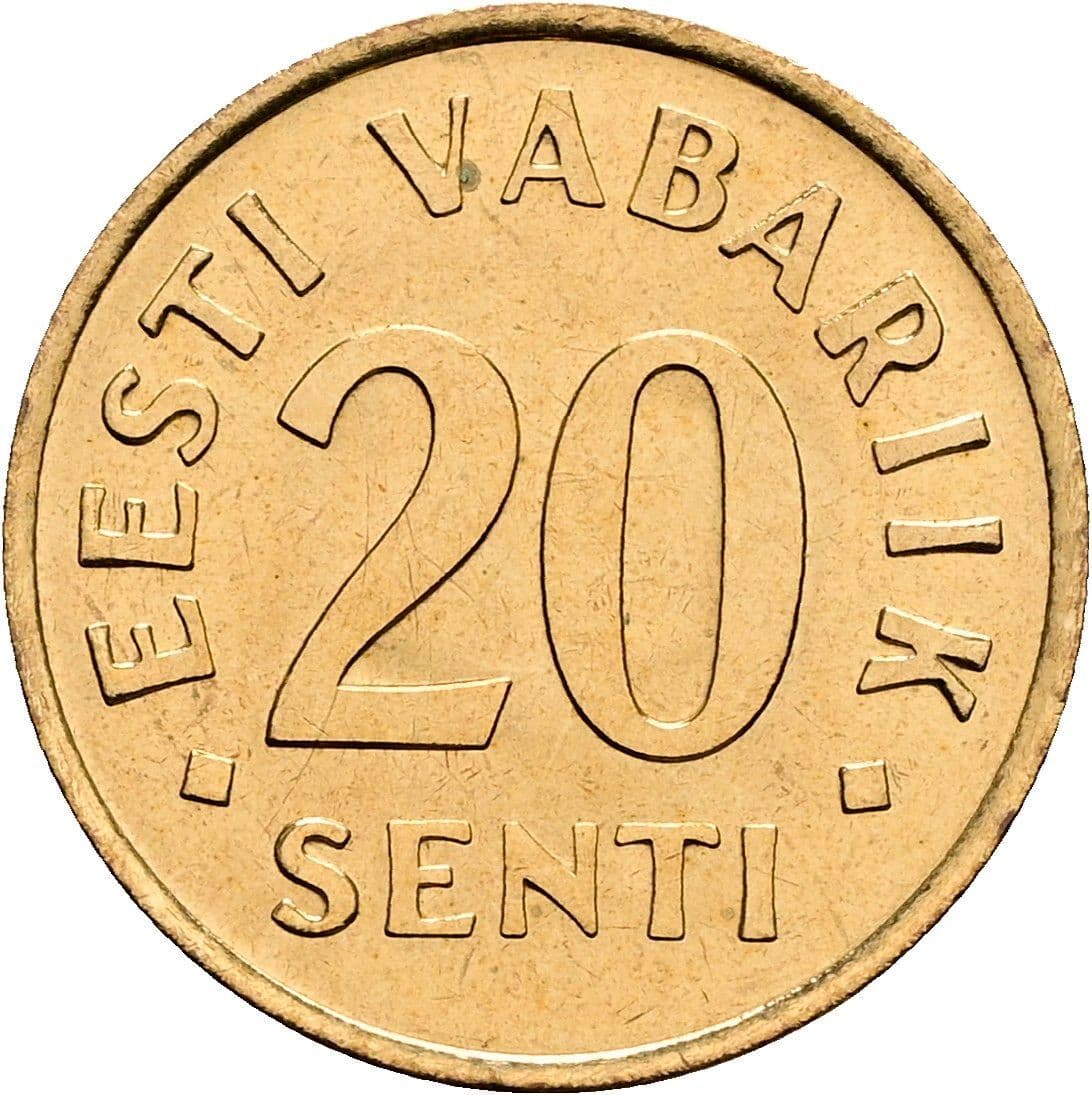 20 Senti 1992 – Vorderseite