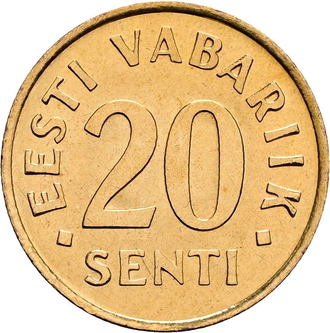 20 Senti 1992 – Vorderseite