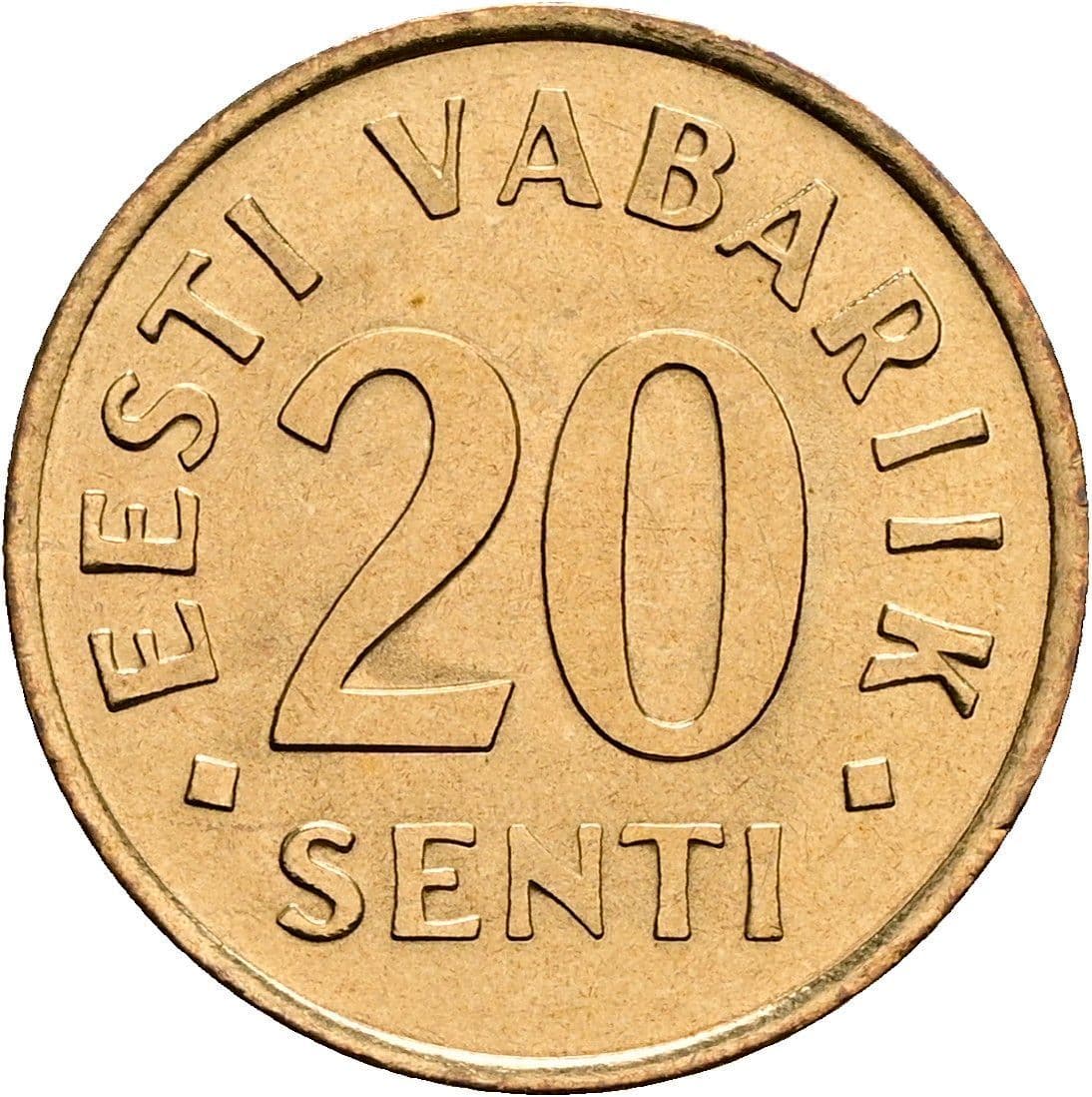 20 Senti 1992 – Vorderseite