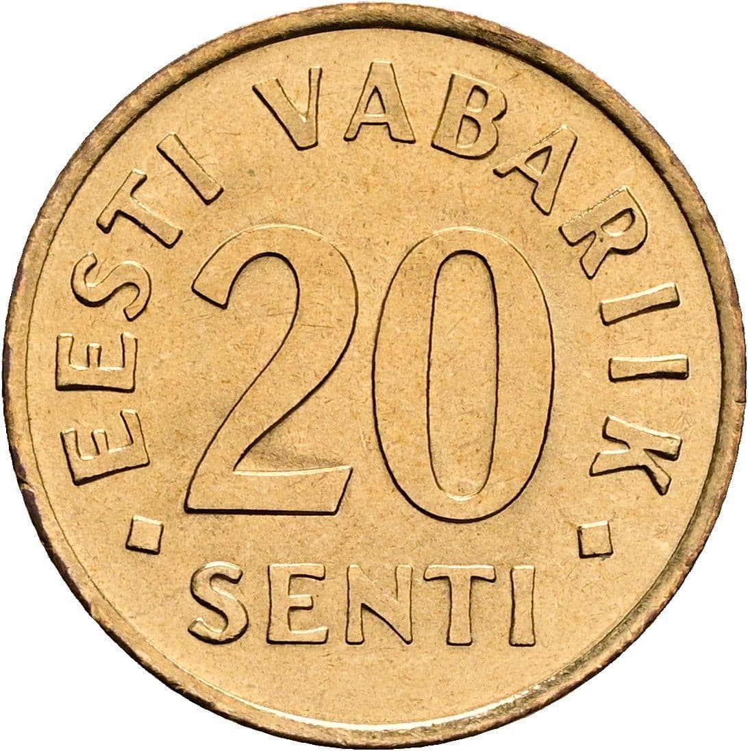 20 Senti 1992 – Vorderseite
