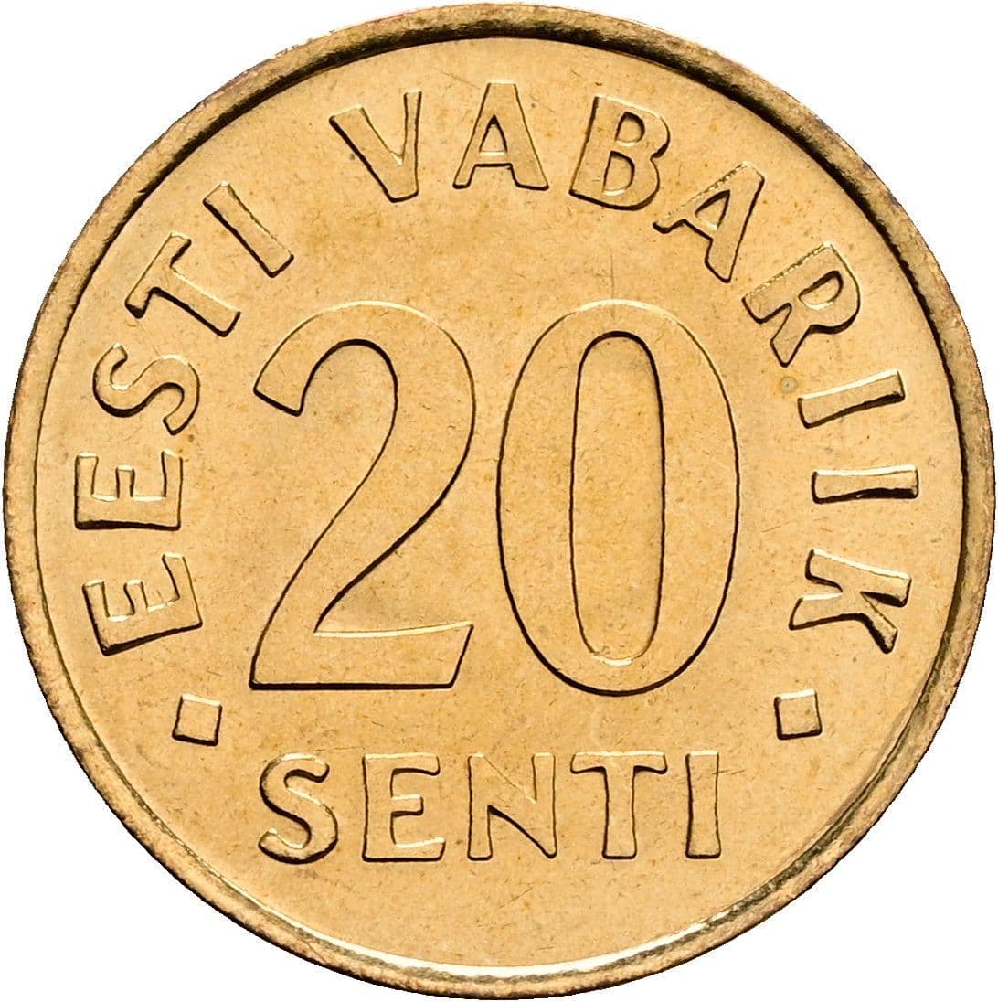 20 Senti 1992 – Vorderseite