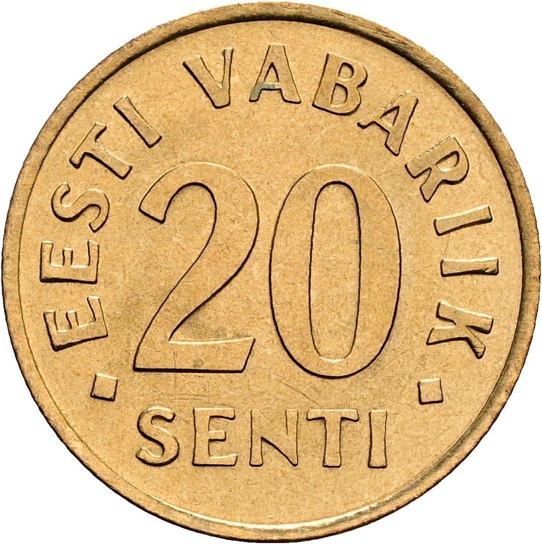 20 Senti 1992 – Vorderseite