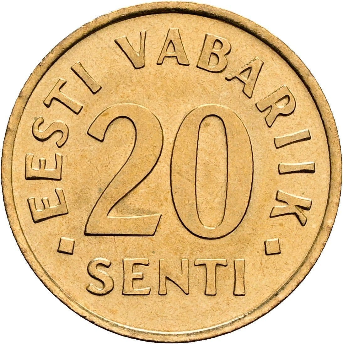 20 Senti 1992 – Vorderseite