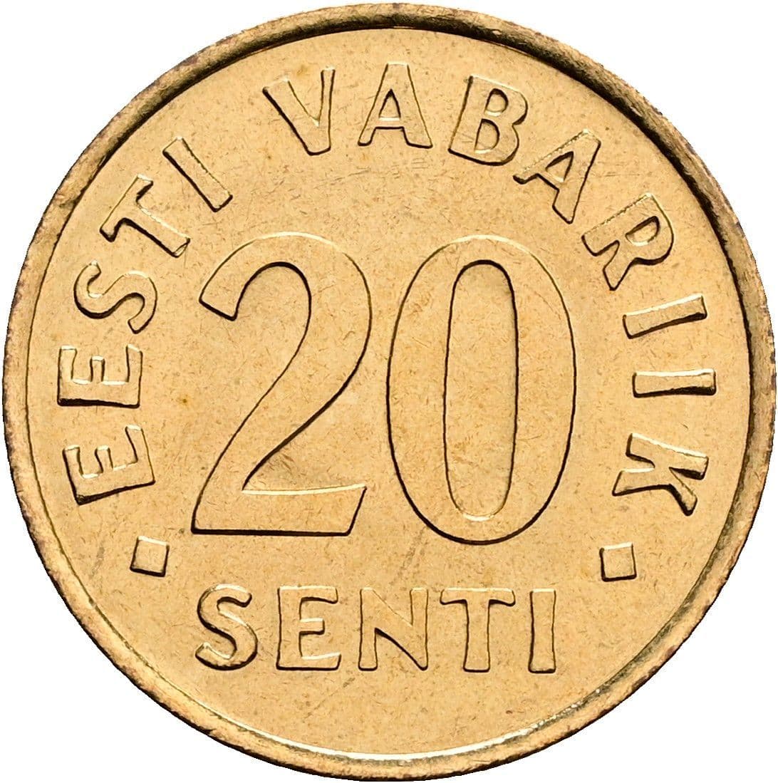 20 Senti 1992 – Vorderseite