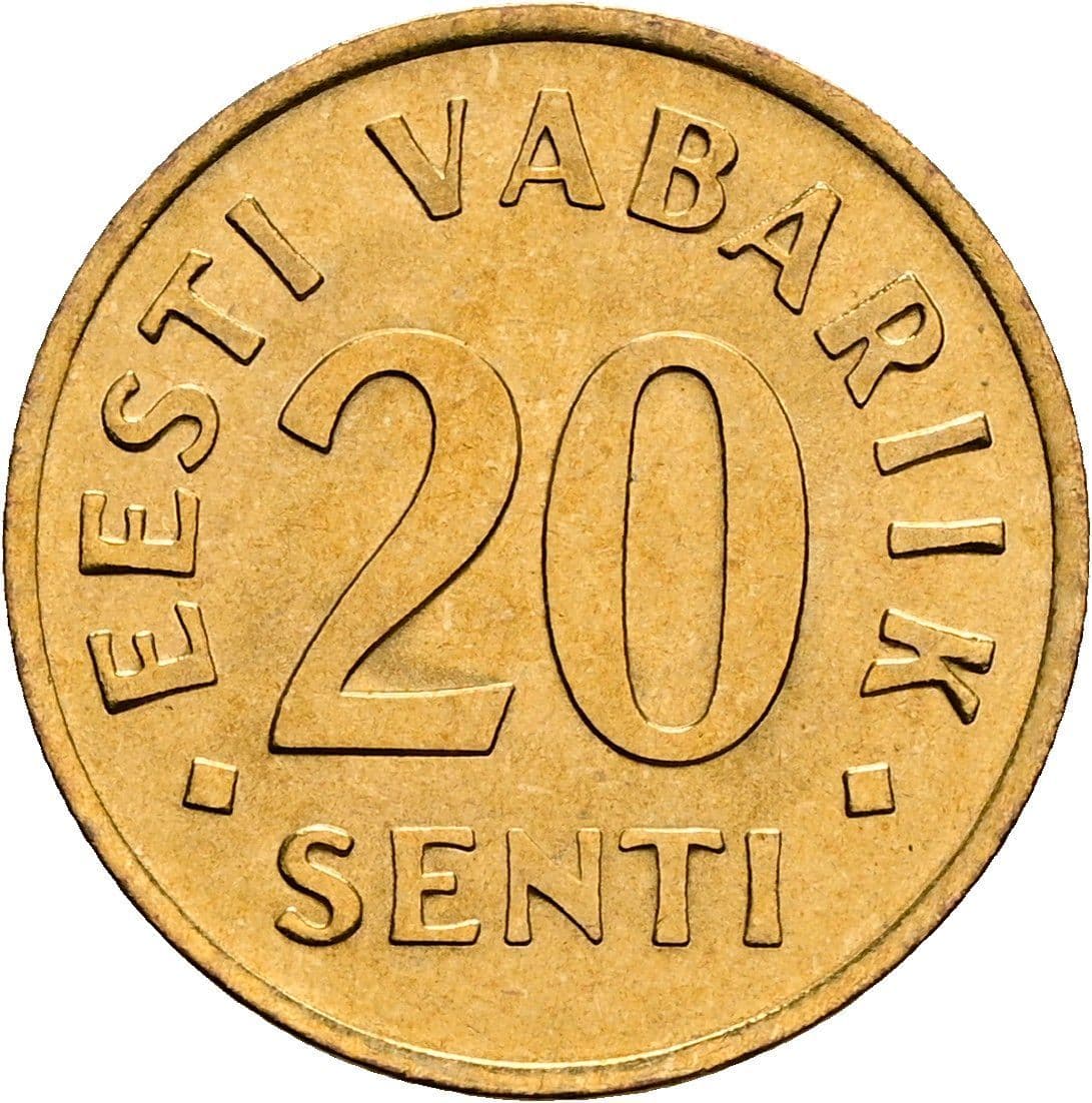 20 Senti 1992 – Vorderseite