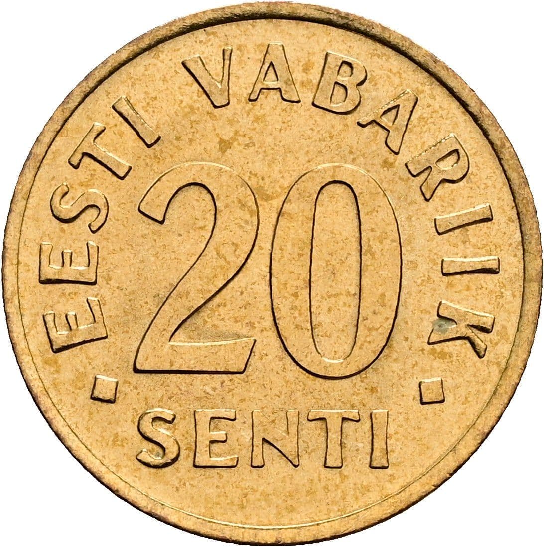 20 Senti 1992 – Vorderseite