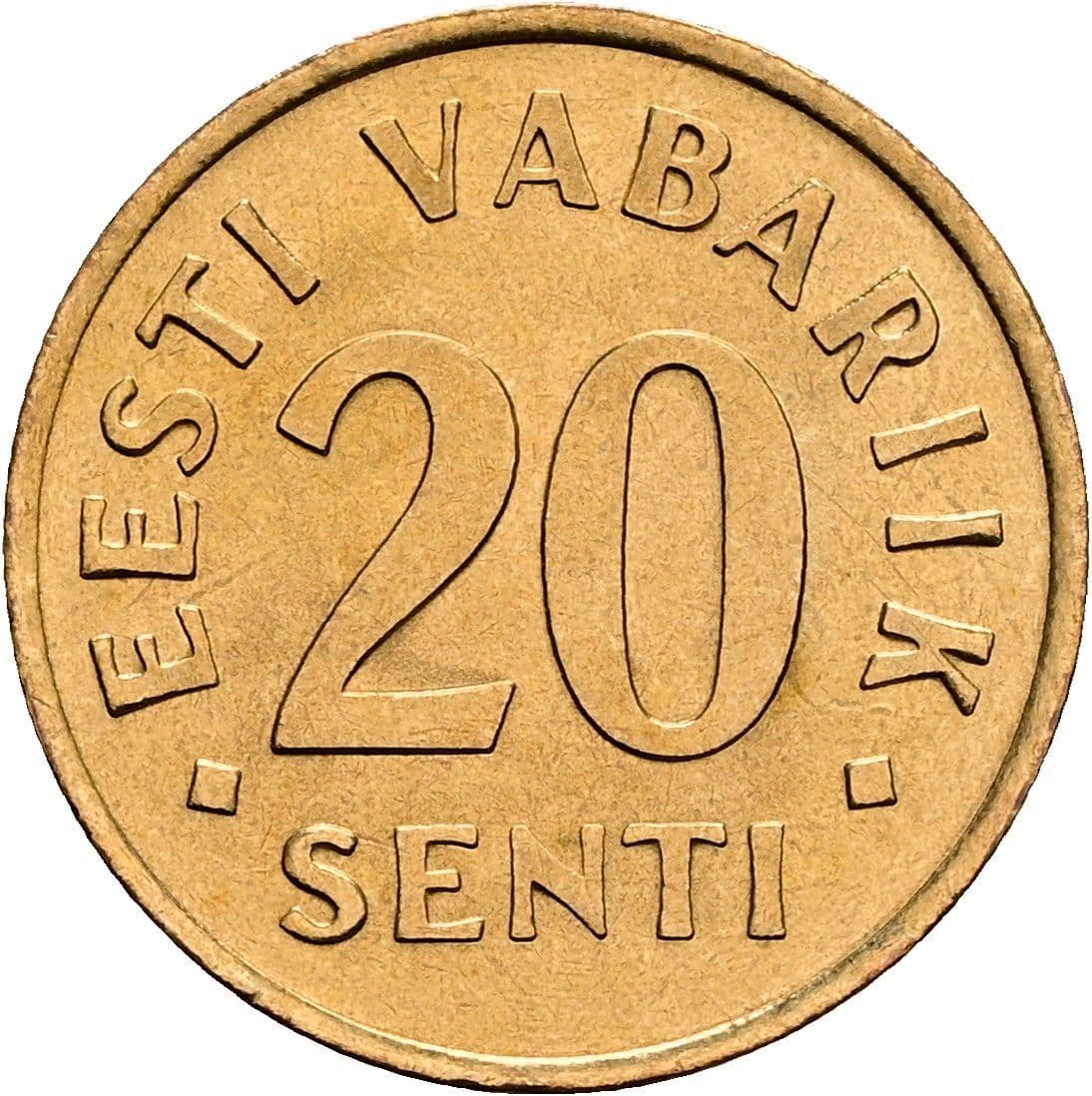20 Senti 1992 – Vorderseite