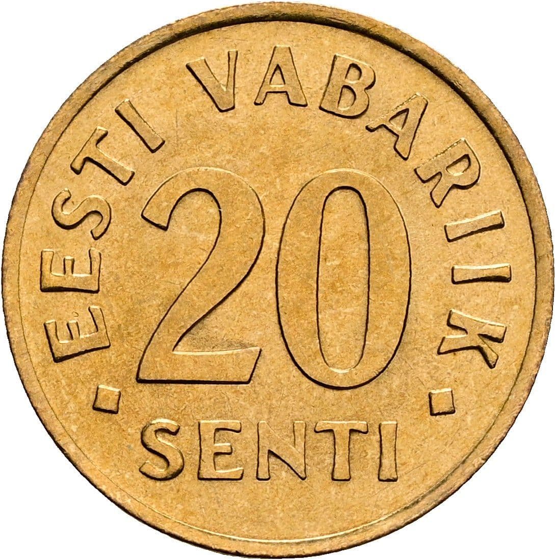 20 Senti 1992 – Vorderseite