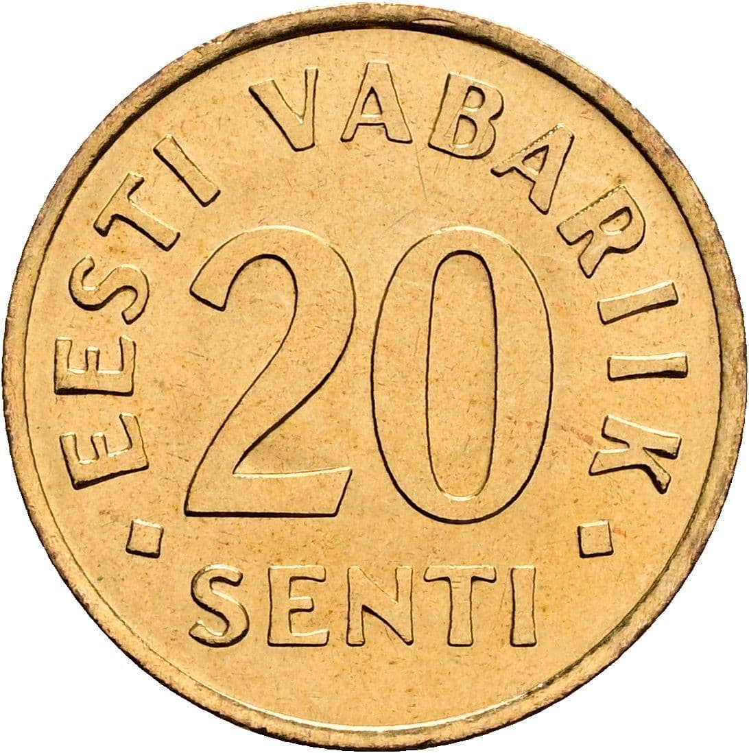 20 Senti 1992 – Vorderseite
