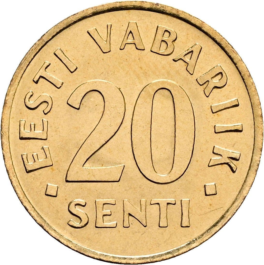 20 Senti 1992 – Vorderseite