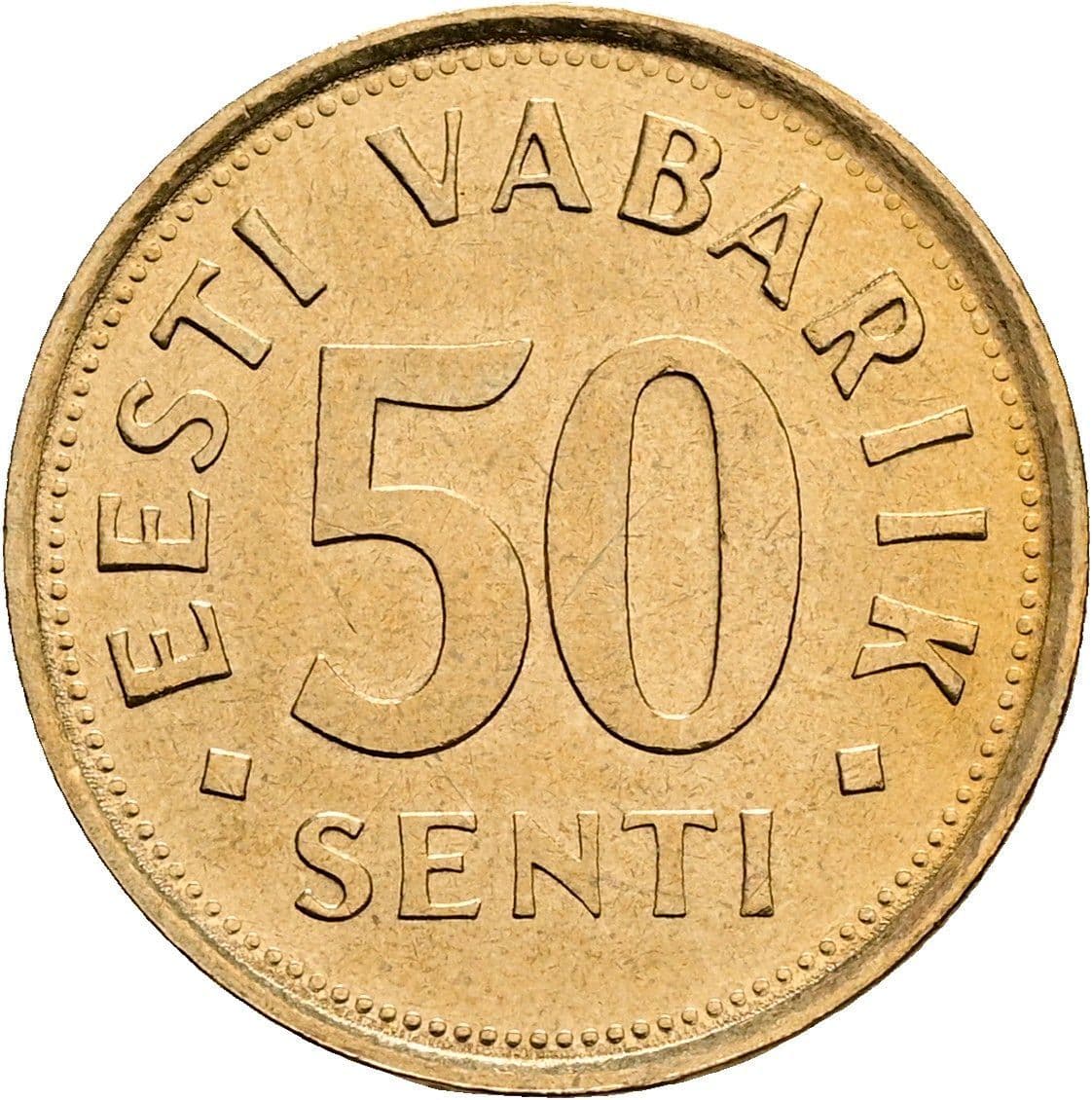 50 Senti 1992 – Vorderseite