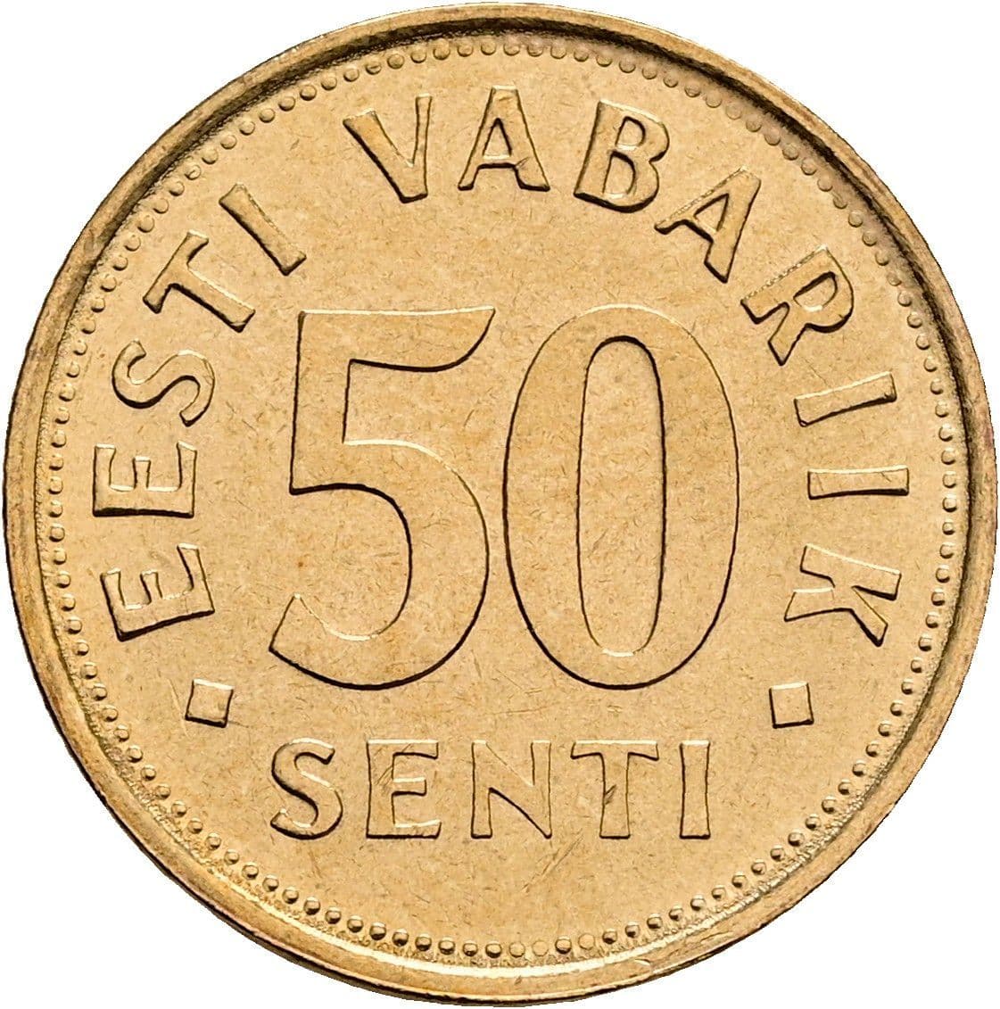 50 Senti 1992 – Vorderseite