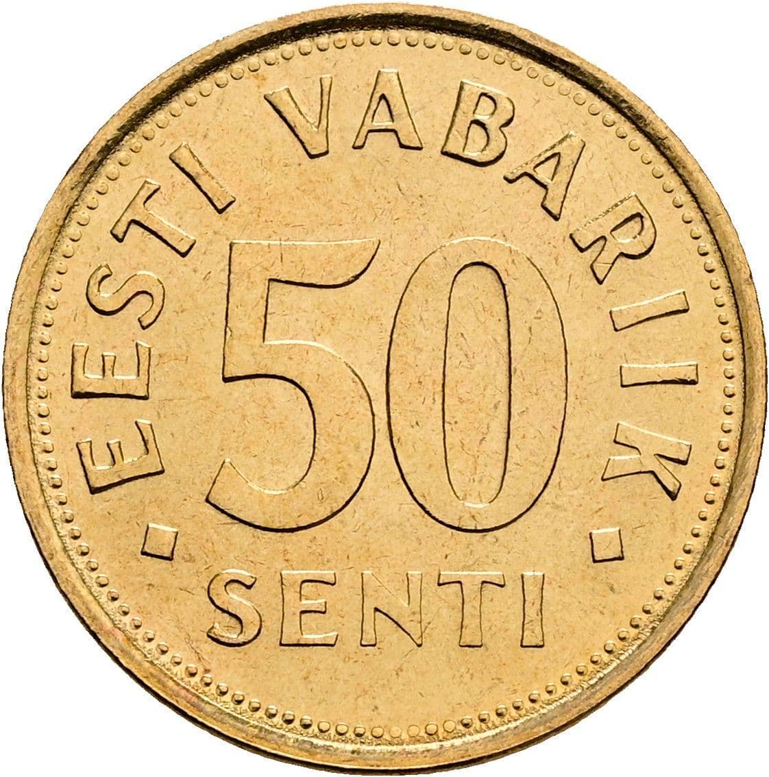 50 Senti 1992 – Vorderseite
