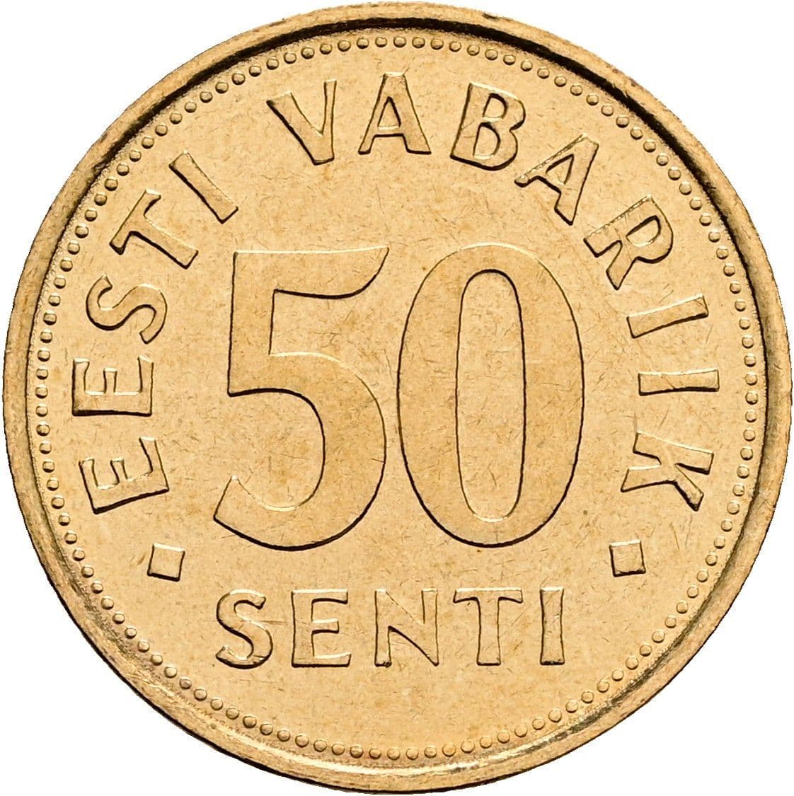 50 Senti 1992 – Vorderseite