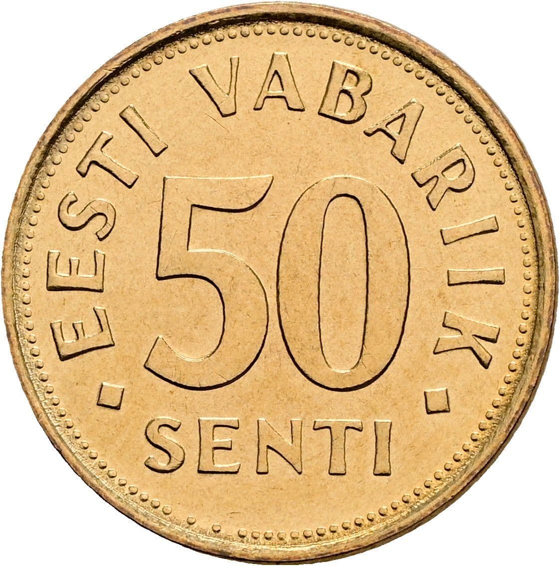 50 Senti 1992 – Vorderseite