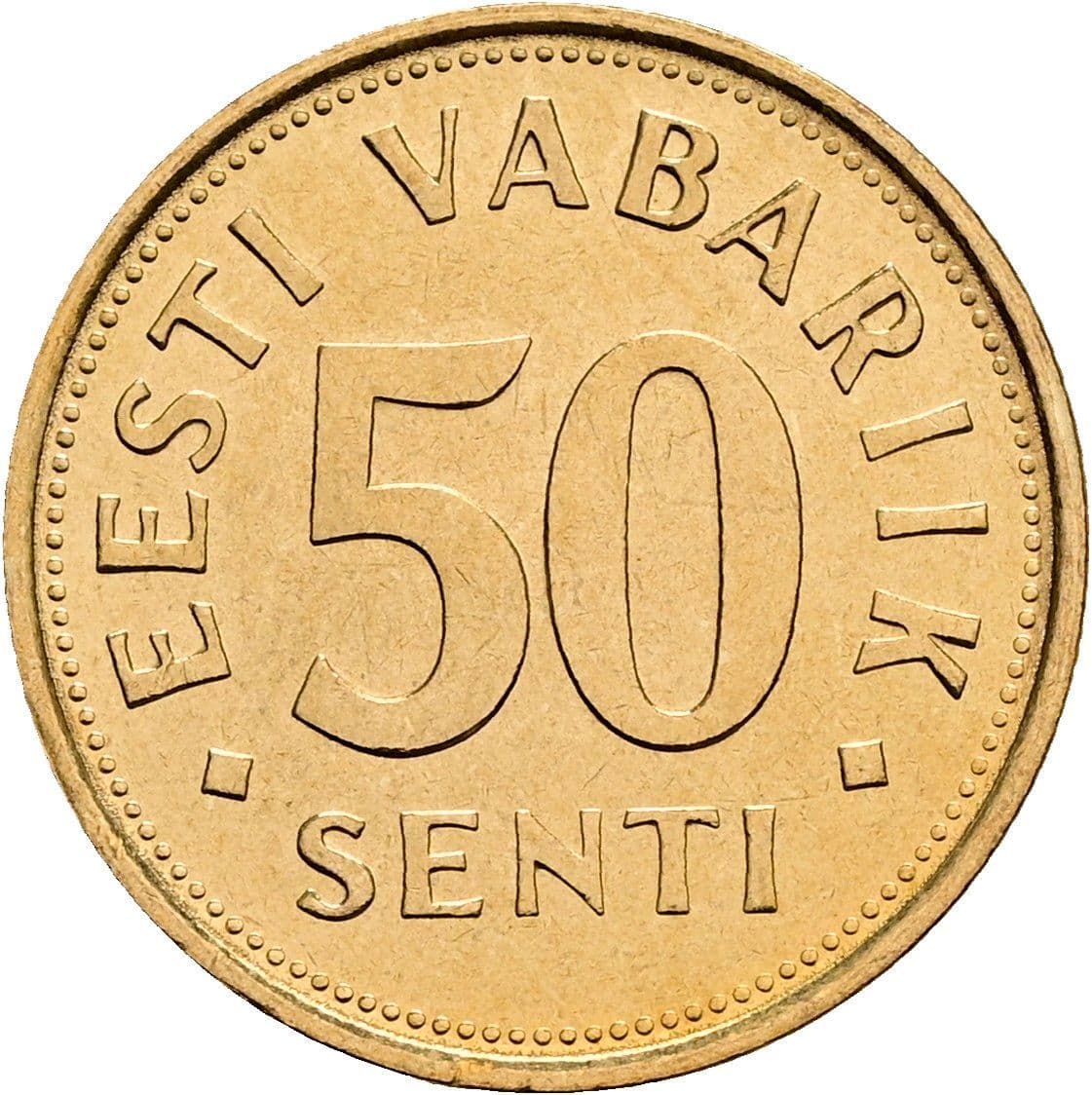 50 Senti 1992 – Vorderseite