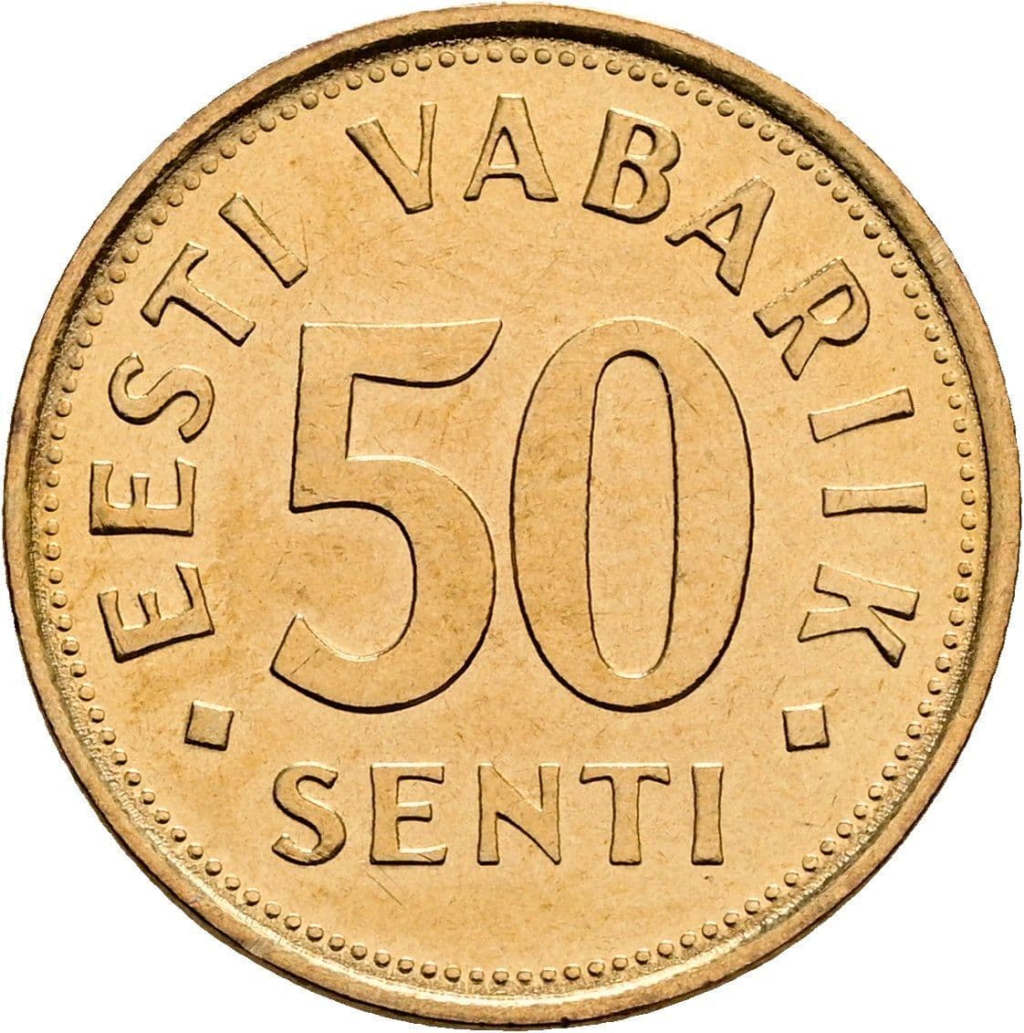50 Senti 1992 – Vorderseite