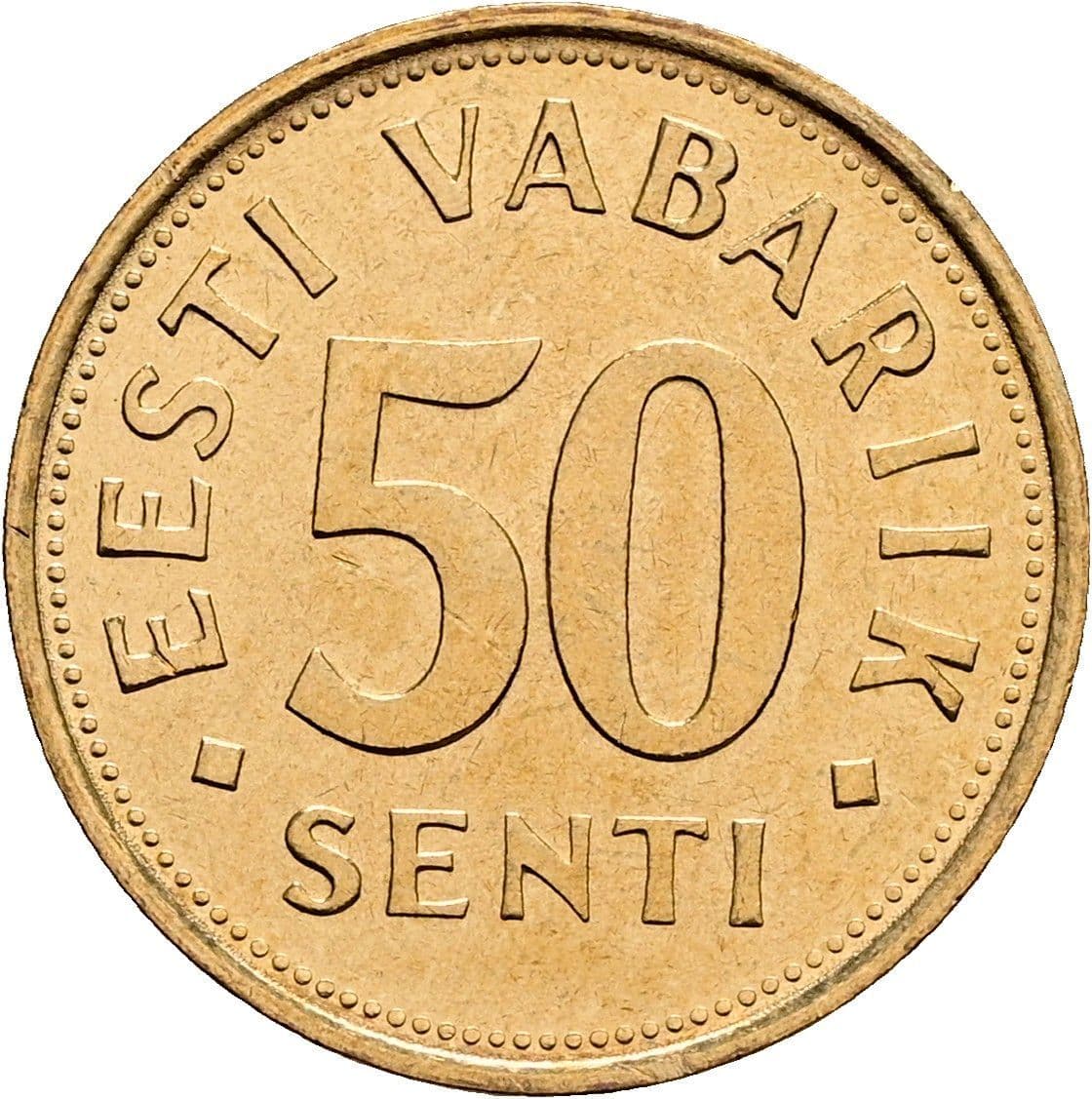 50 Senti 1992 – Vorderseite