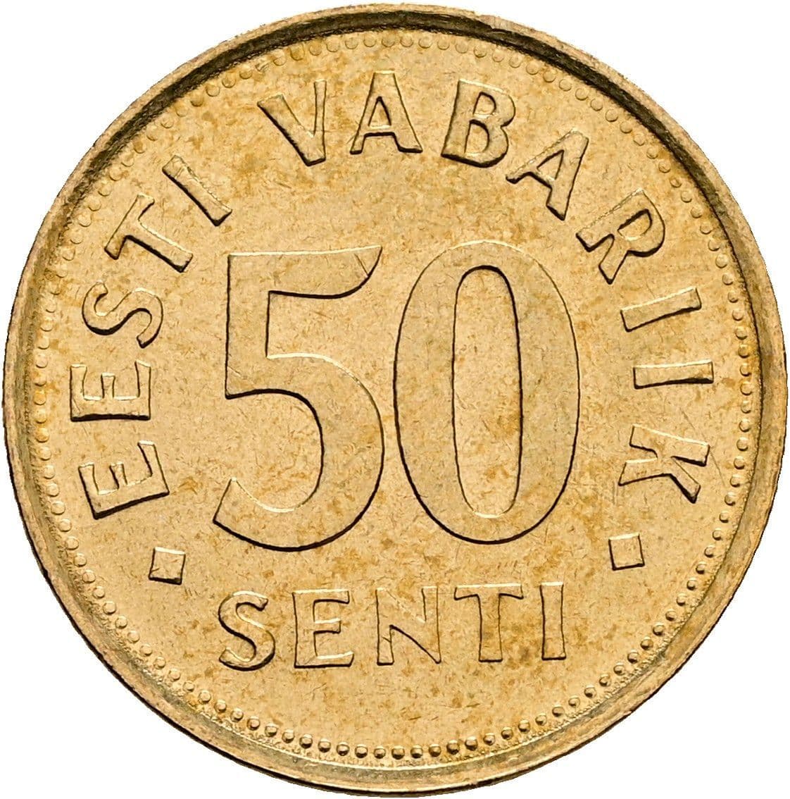 50 Senti 1992 – Vorderseite
