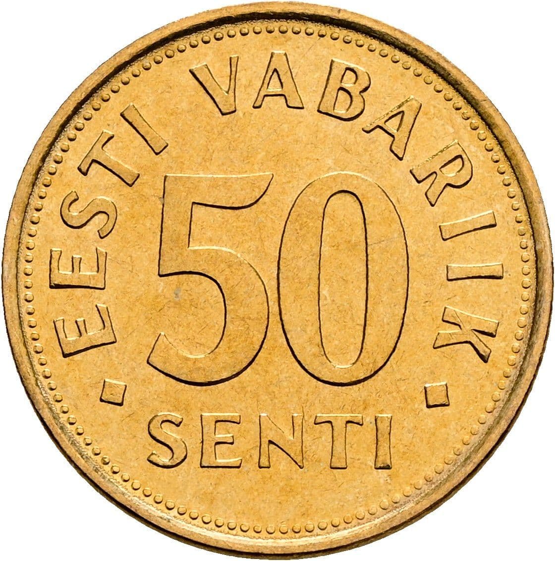 50 Senti 1992 – Vorderseite
