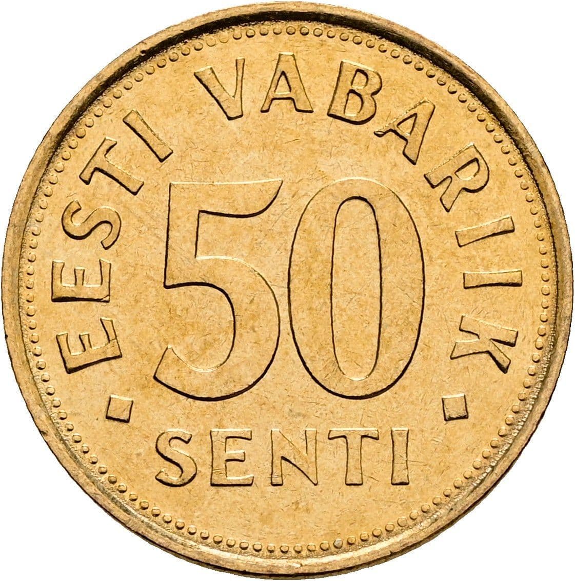 50 Senti 1992 – Vorderseite