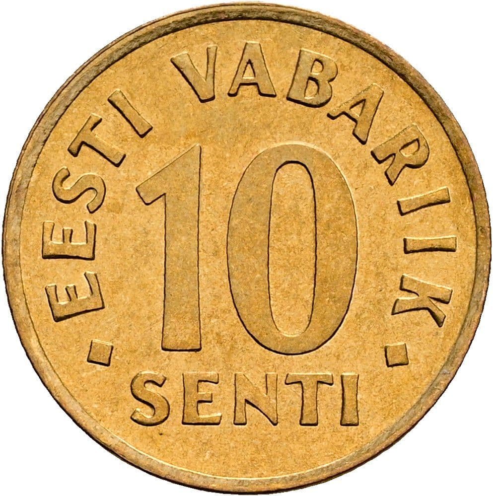 10 Senti 1992 – Vorderseite