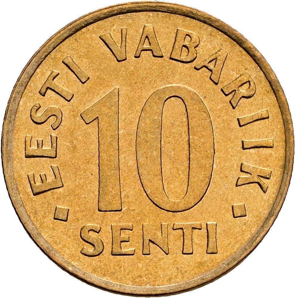 10 Senti 1992 – Vorderseite