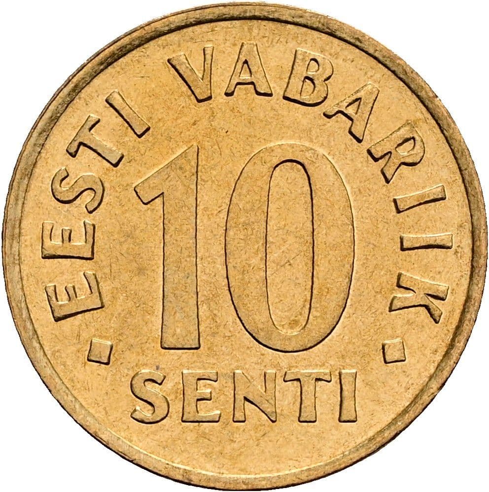 10 Senti 1992 – Vorderseite