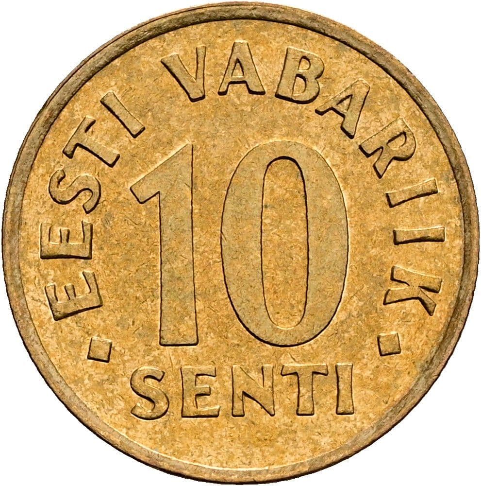 10 Senti 1992 – Vorderseite