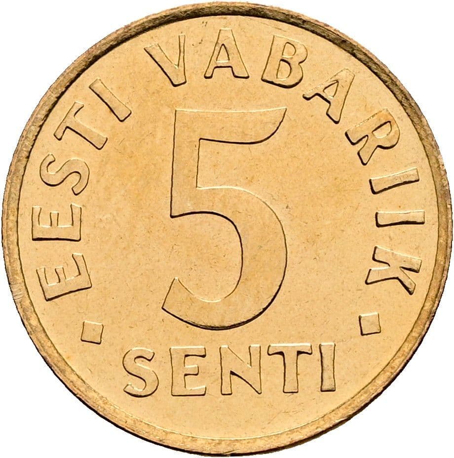 5 Senti 1991 – Vorderseite