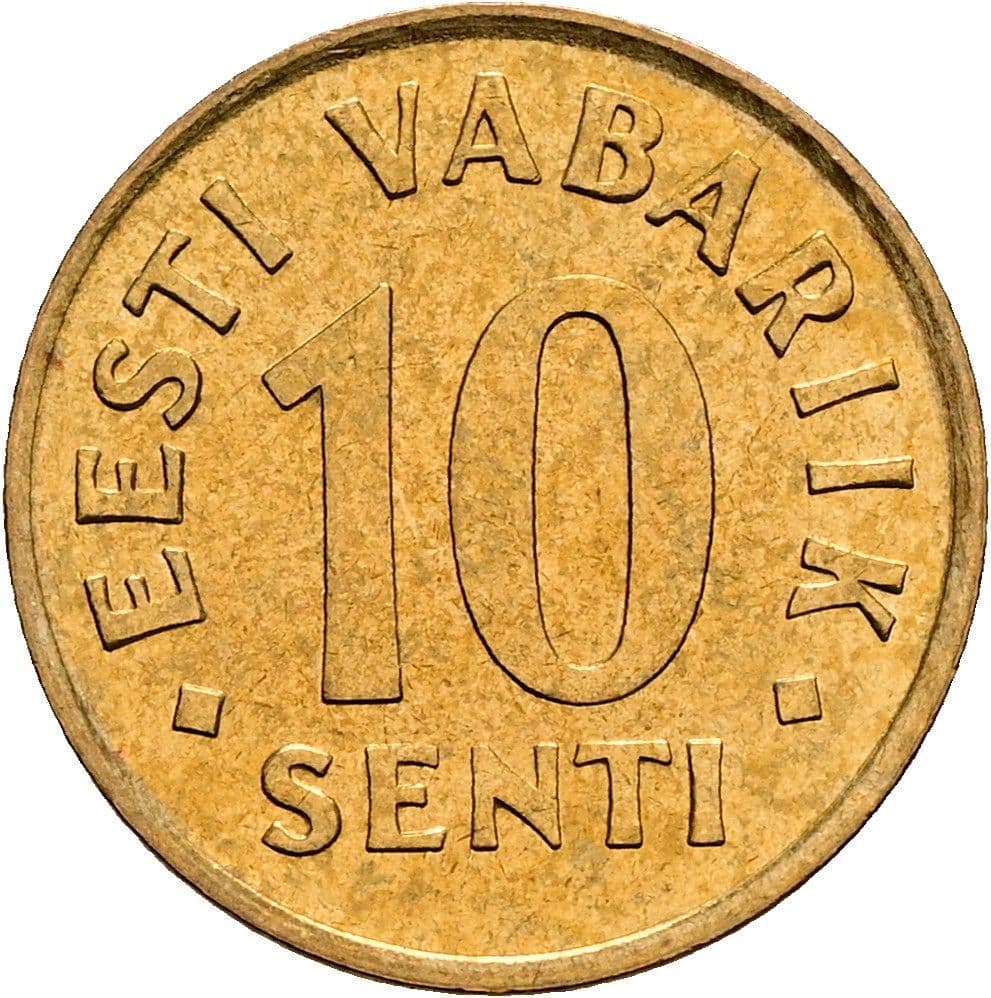 10 Senti 1992 – Vorderseite