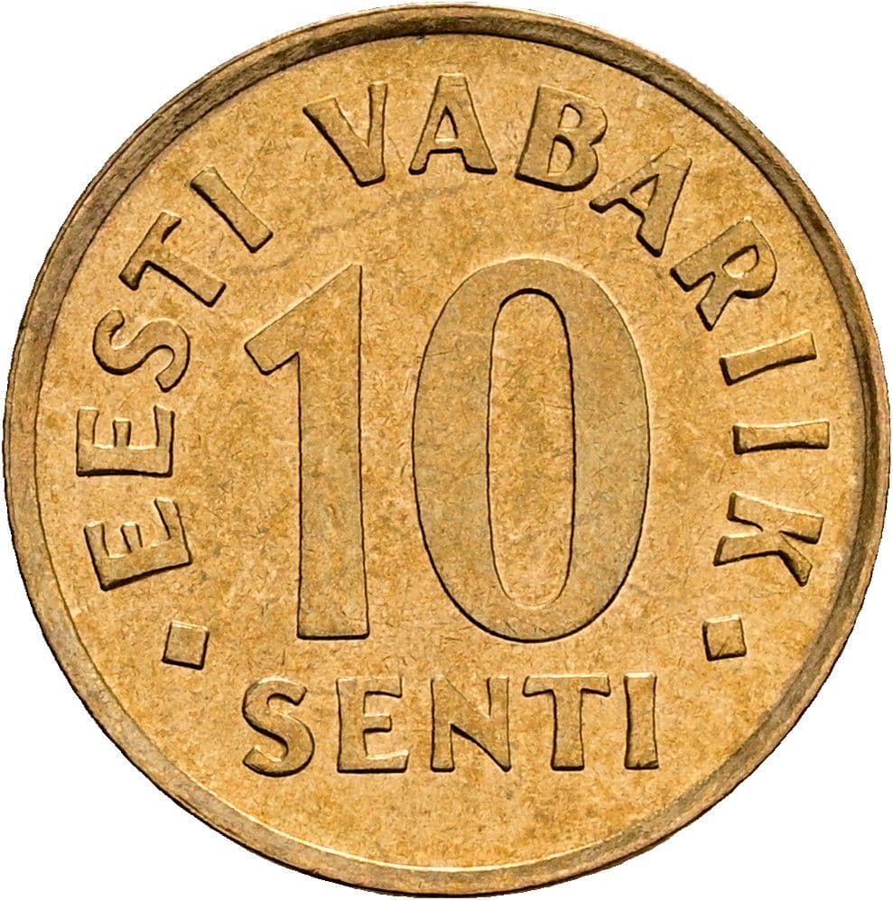 10 Senti 1992 – Vorderseite