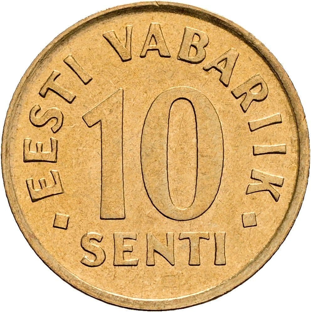 10 Senti 1992 – Vorderseite