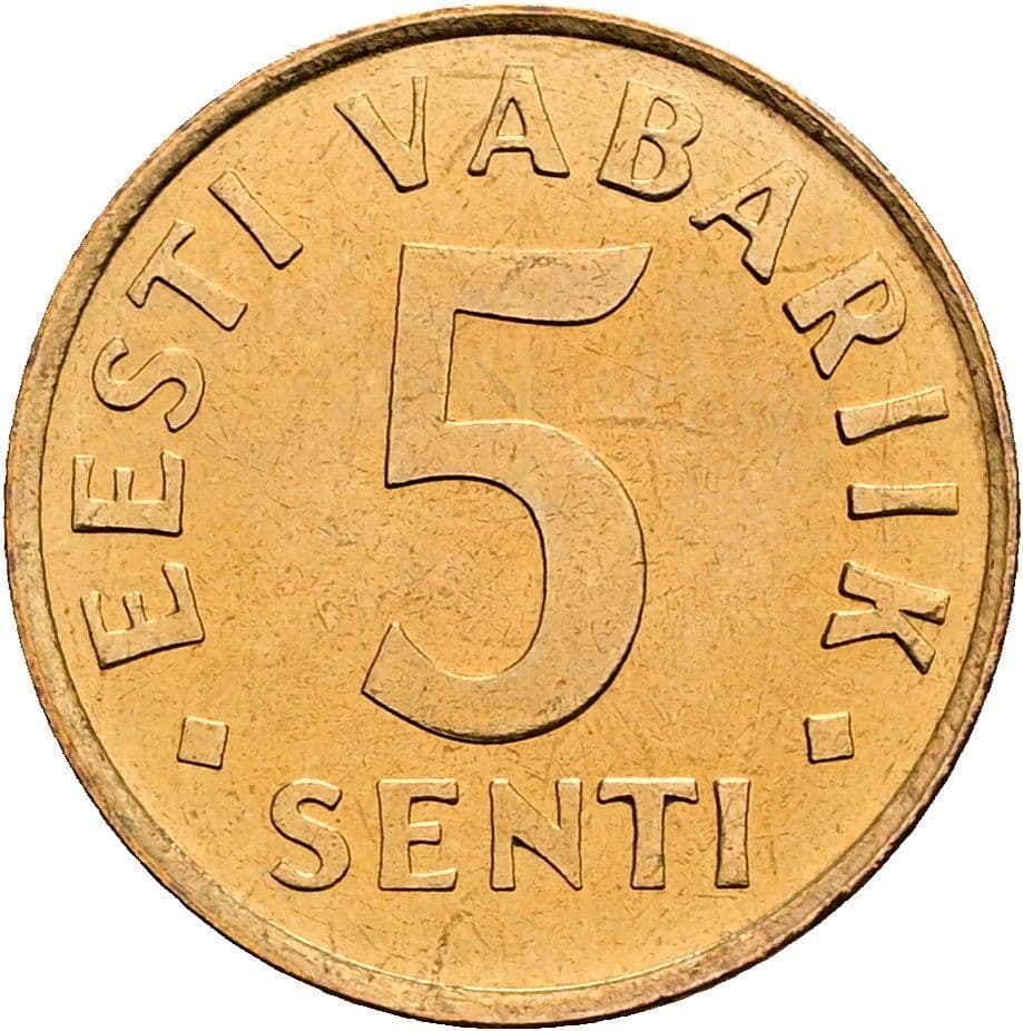 5 Senti 1991 – Vorderseite