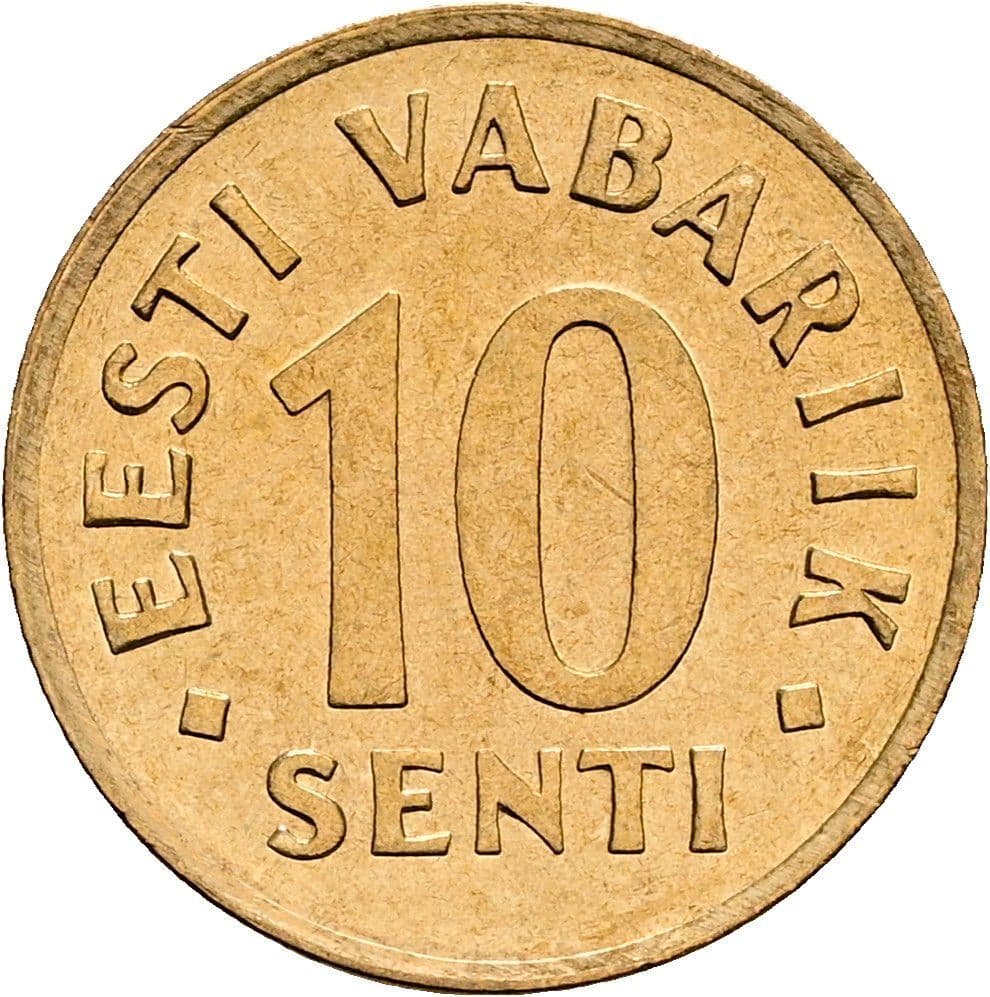 10 Senti 1992 – Vorderseite