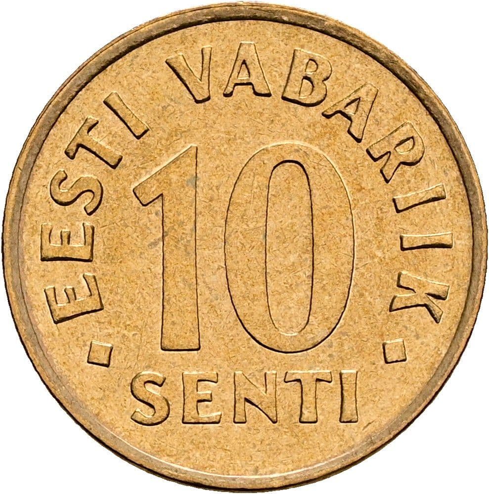 10 Senti 1992 – Vorderseite