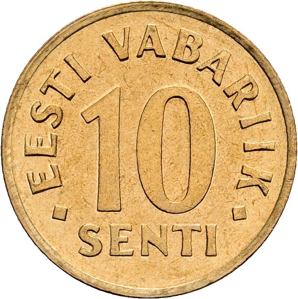 10 Senti 1992 – Vorderseite
