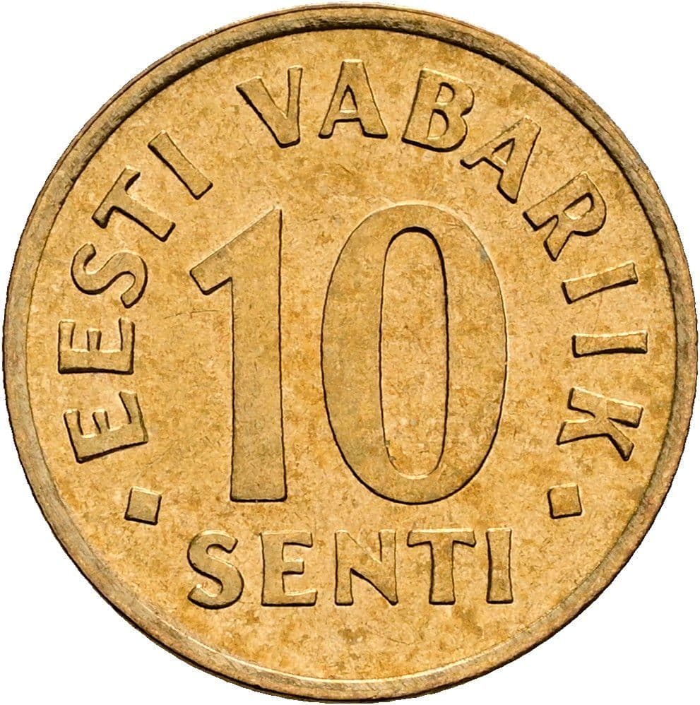 10 Senti 1992 – Vorderseite
