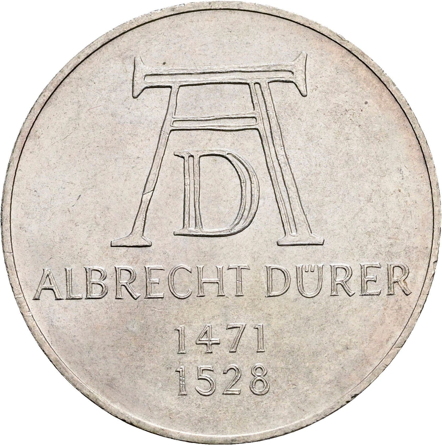 5 Deutsche Mark 1972 D – Vorderseite