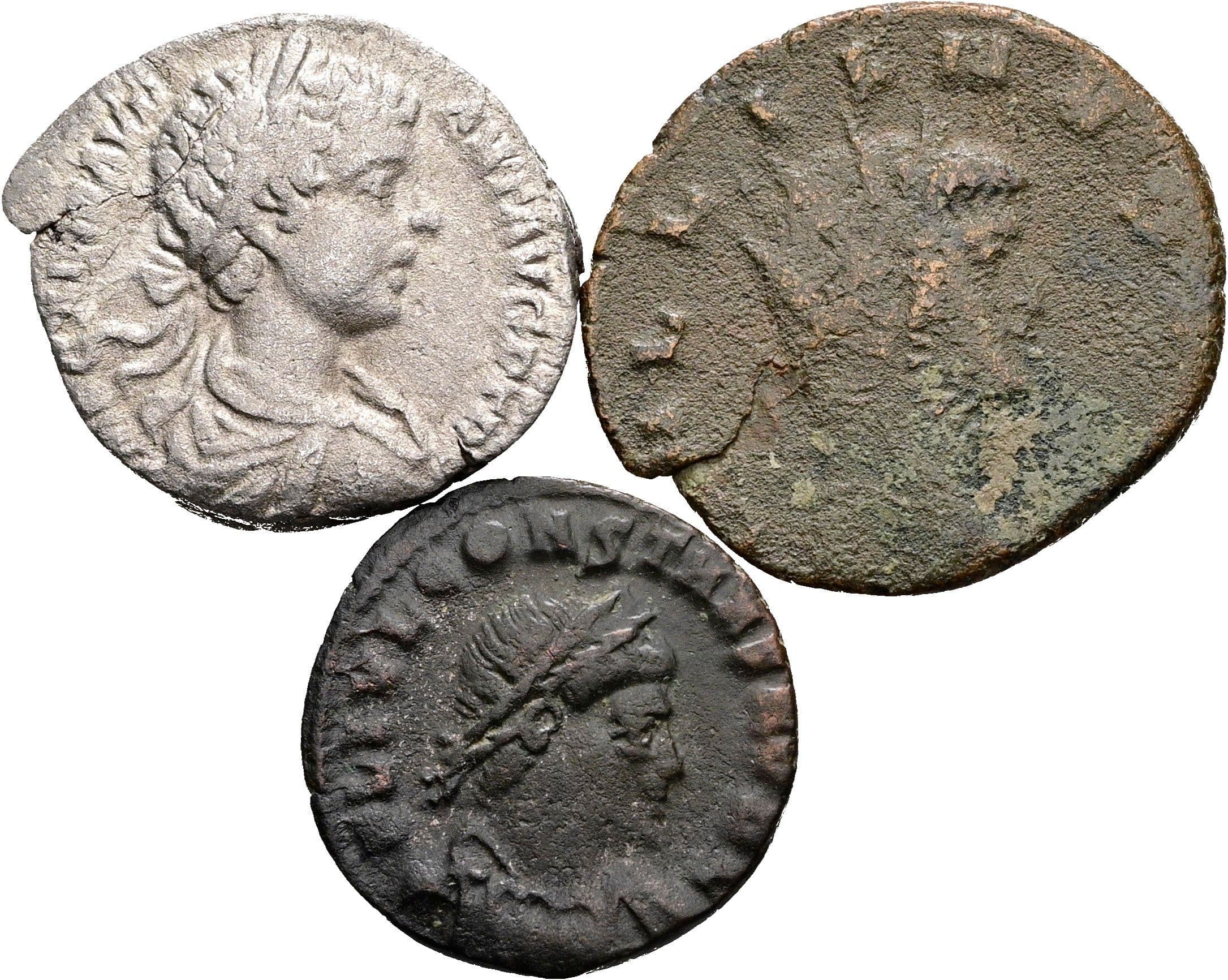 Lot Denar, Kleinfollis, Antoninian – Vorderseite